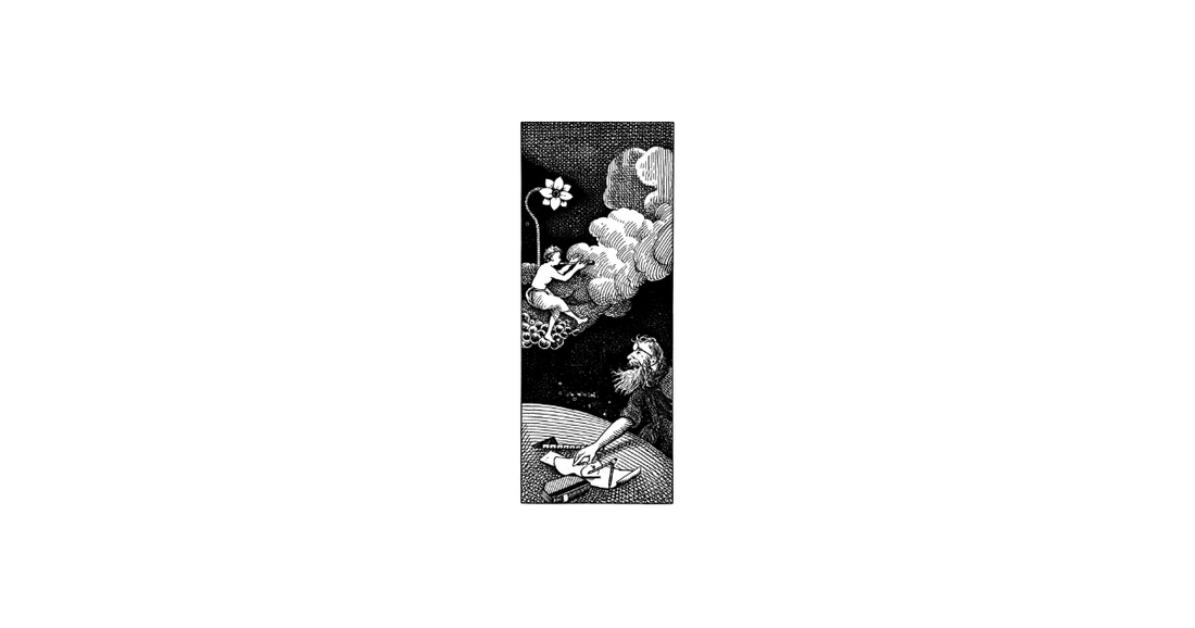Sukumar Ray's original drawing for the closing poem of Abol Tabol