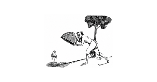 Sukumar Ray's original drawing for Chhayabaji from Abol Tabol