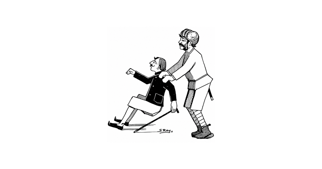 Sukumar Ray's original drawing for Ekushe Ain from Abol Tabol