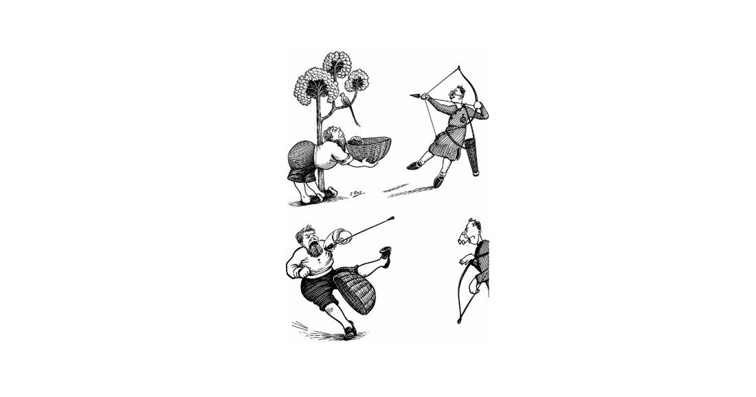 Sukumar Ray's original drawing for Foske Gelo from Abol Tabol