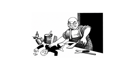 Sukumar Ray's original drawing for Hature from Abol Tabol