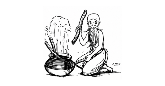 Sukumar Ray's original drawing for Kath Buro, Abol Tabol