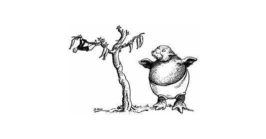 Sukumar Ray's original drawing for Kumropotash from Abol Tabol
