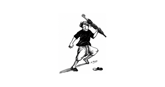 Sukumar Ray's original drawing for Lorai Kshyapa from Abol Tabol